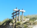 Signpost in the dunes. The Blatitz Sea. Direction ÃÂeba.